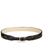Women Taupe/Black Longchamp 1980 belt Accessories L06408931