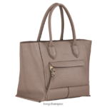 Women Taupe Longchamp Mailbox Handbag Bags L06408172 - Image 3