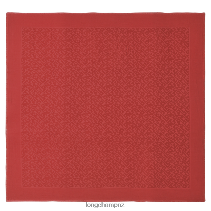Women Terracotta Longchamp Spring/Summer 2023 Collection Shawl Accessories L06408970 - Image 1