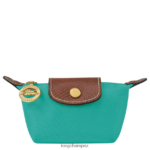 Women Turquoise Longchamp Le Pliage Original Coin purse Leather Goods L06408503
