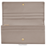 Women Turtledove Longchamp Le Foulonne Continental wallet Leather Goods L06408606 - Image 2