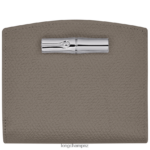 Women Turtledove Longchamp Roseau Wallet Leather Goods L06408586