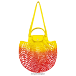 Women Yellow/Orange Longchamp Le Pliage Filet Mesh bag Bags L064088