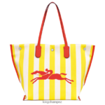 Women Yellow/White Longchamp Roseau Essential Tote bag Bags L06408364