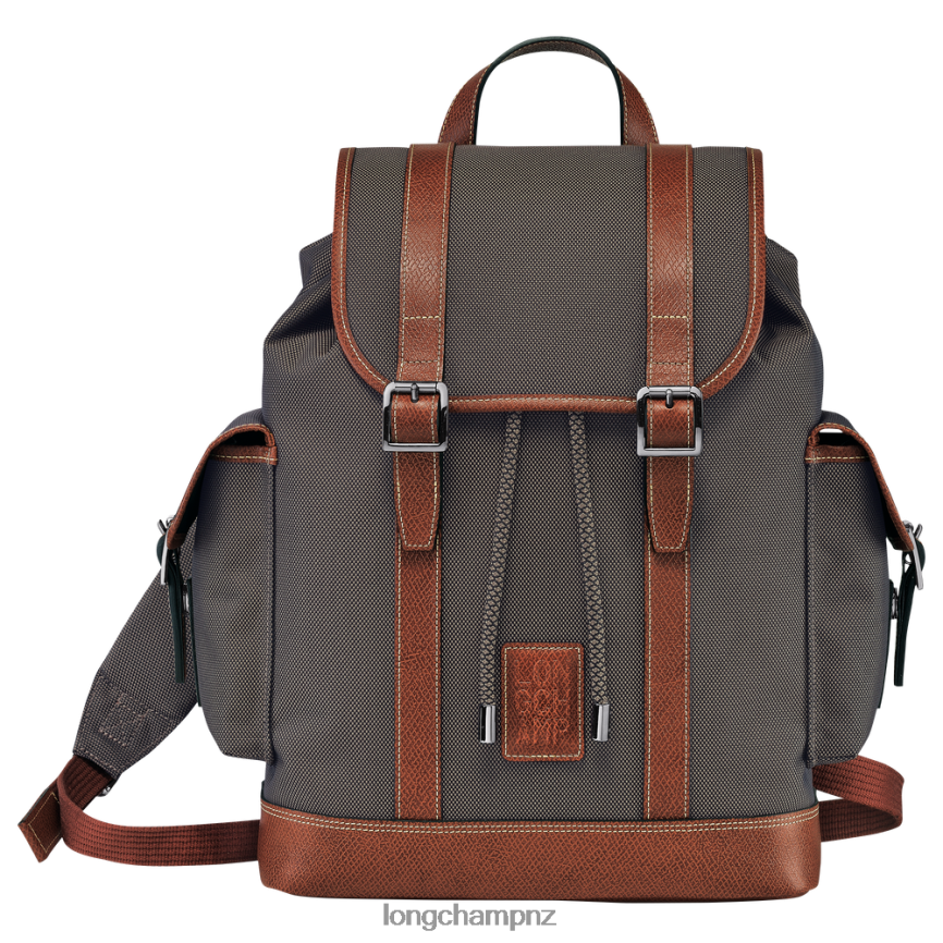 Men Brown Longchamp Boxford Backpack Bags L064081103