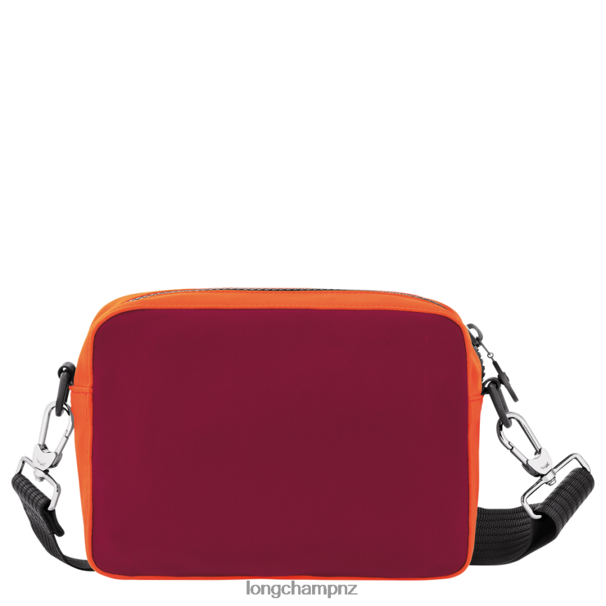 Men Orange/Burgundy Longchamp Le Pliage Collection Camera bag Bags L06408335