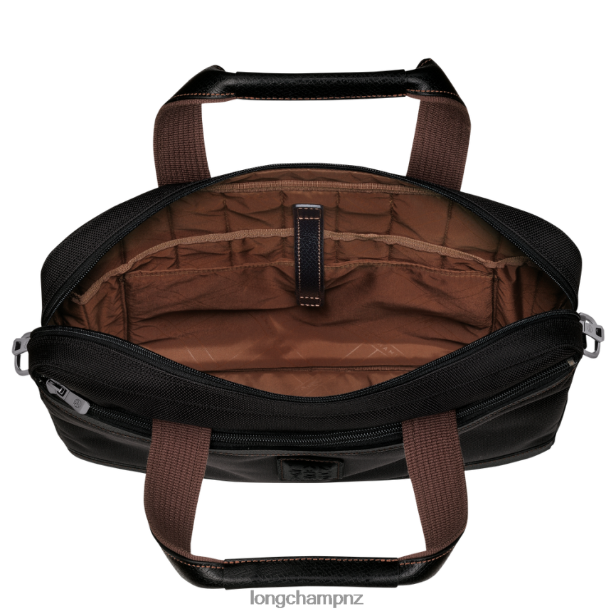 Men Black Longchamp Boxford Briefcase Bags L064081093