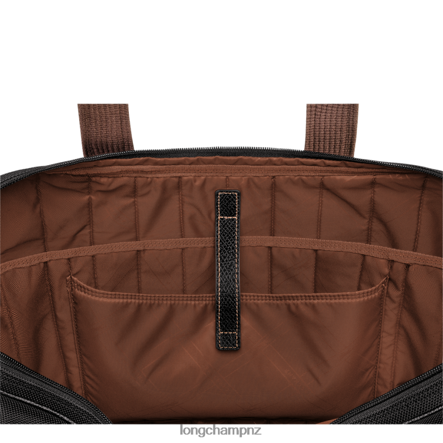 Men Black Longchamp Boxford Briefcase Bags L064081096