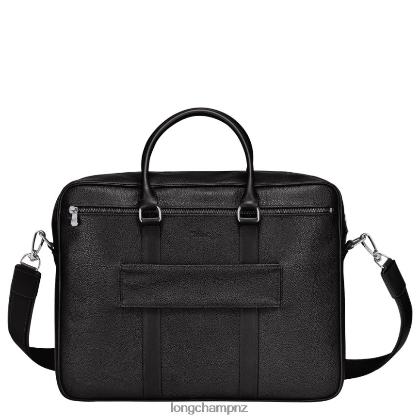 Men Black Longchamp Le Foulonne Briefcase Bags L064081100