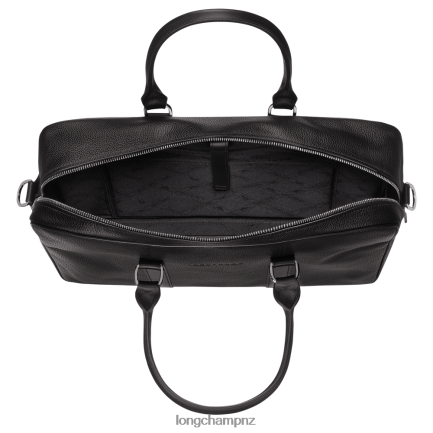 Men Black Longchamp Le Foulonne Briefcase Bags L064081100
