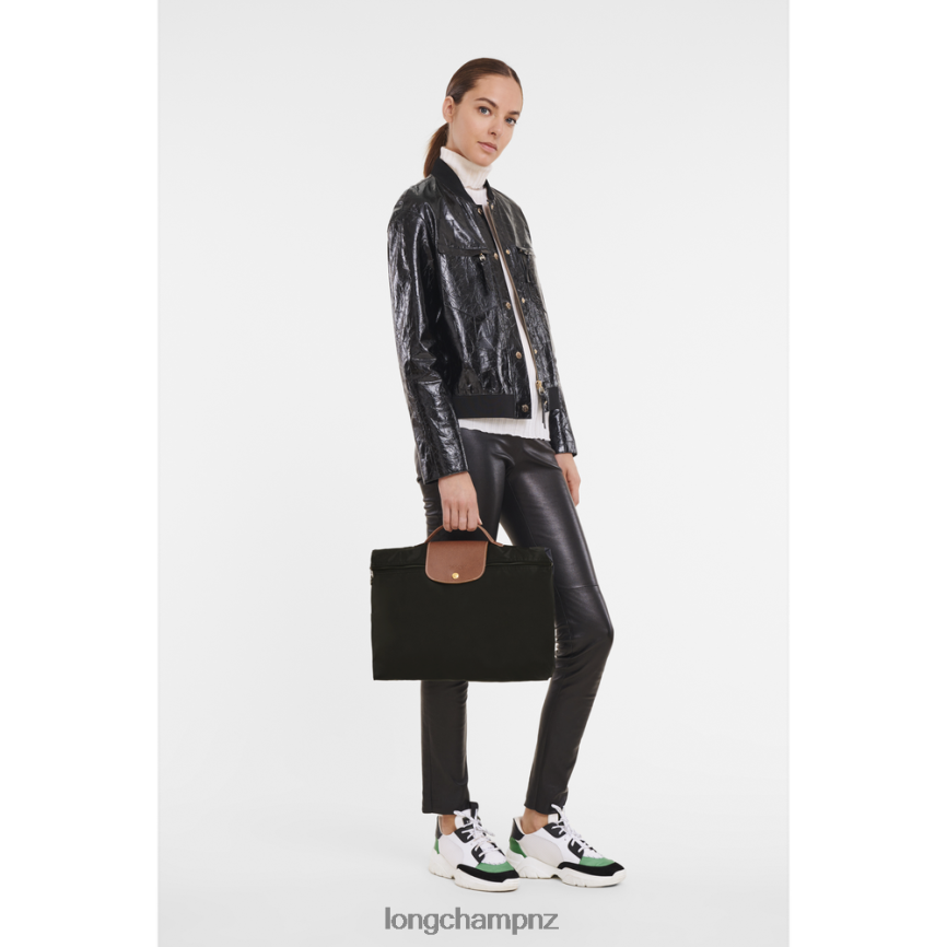 Men Black Longchamp Le Pliage Original Briefcase Bags L06408485