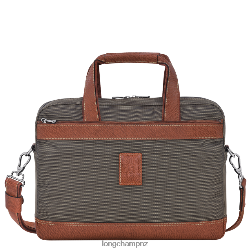 Men Brown Longchamp Boxford Briefcase Bags L064081094