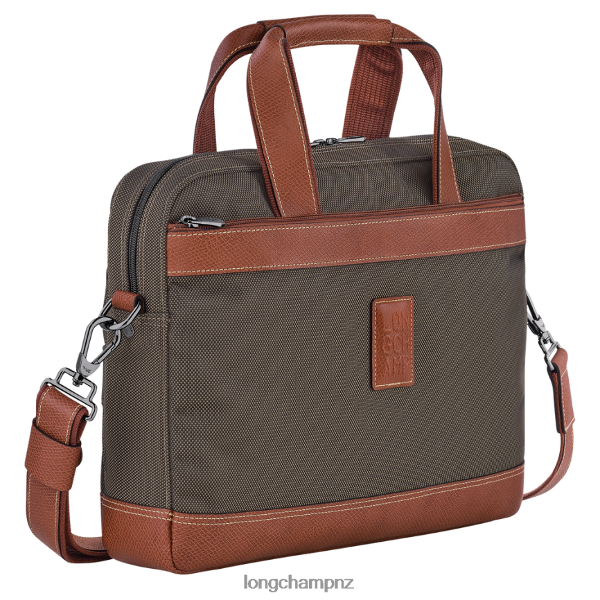 Men Brown Longchamp Boxford Briefcase Bags L064081094