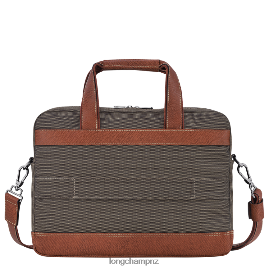 Men Brown Longchamp Boxford Briefcase Bags L064081094