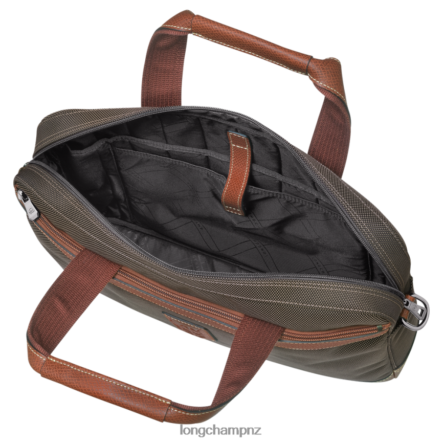 Men Brown Longchamp Boxford Briefcase Bags L064081094