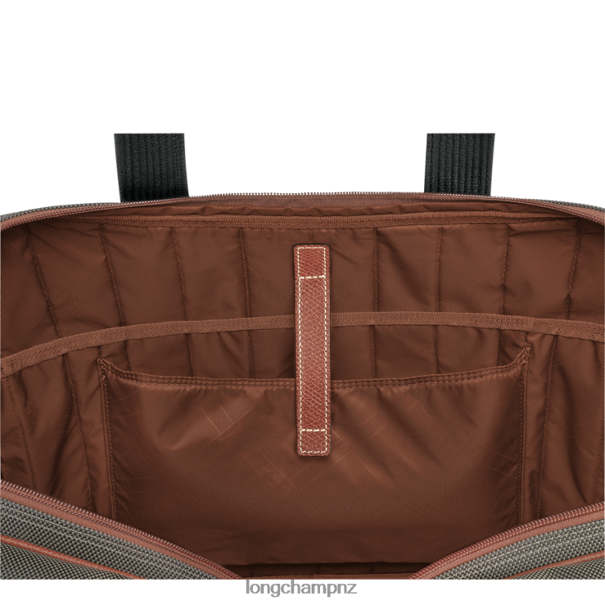 Men Brown Longchamp Boxford Briefcase Bags L064081097