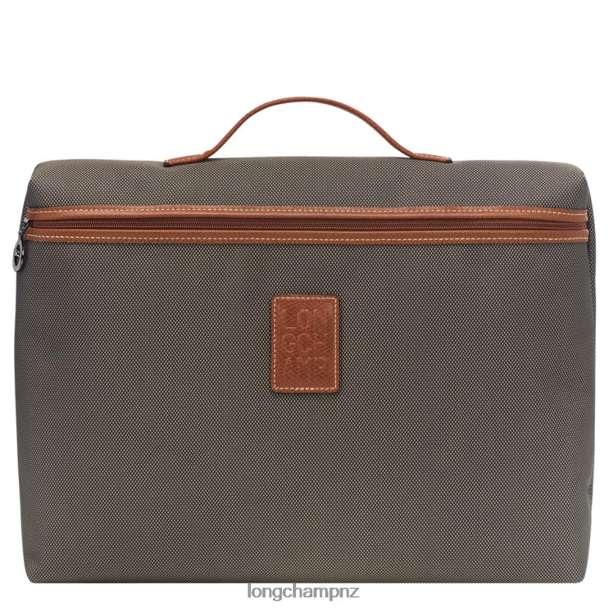 Men Brown Longchamp Boxford Briefcase Bags L064081098