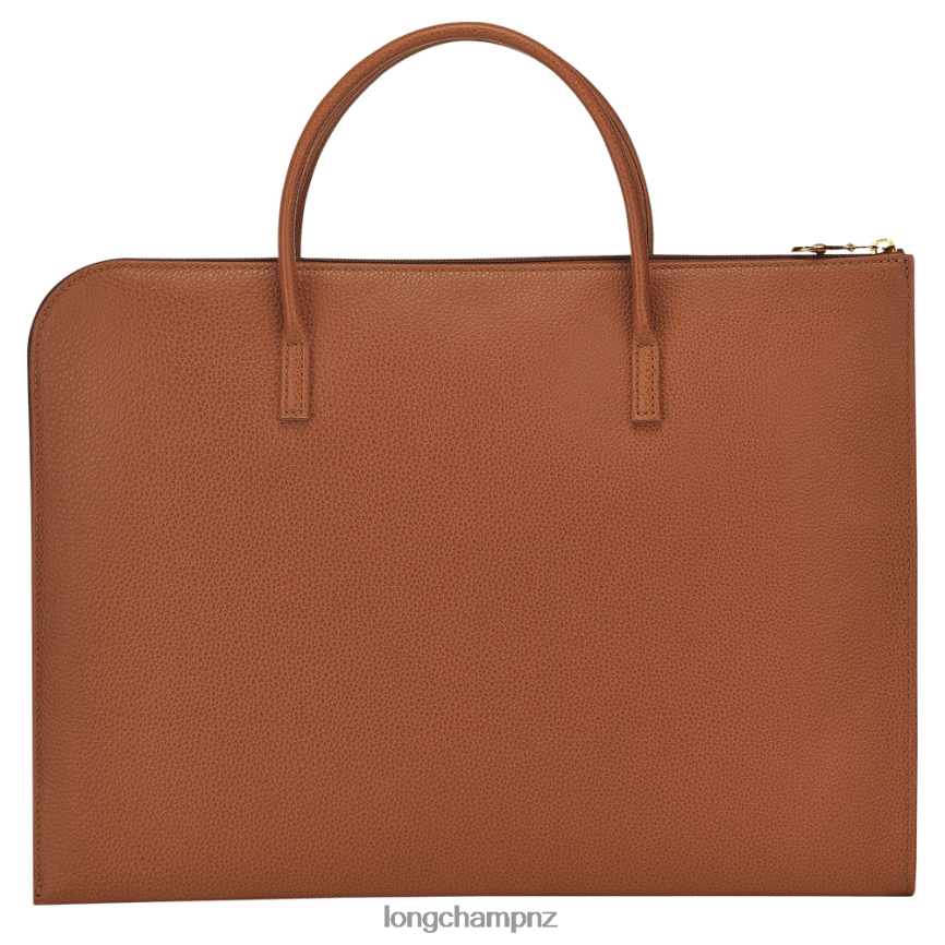 Men Caramel Longchamp Le Foulonne Briefcase Bags L06408471