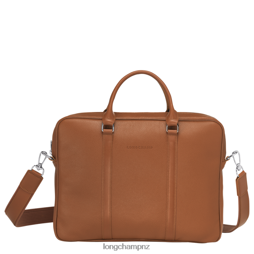 Men Caramel Longchamp Le Foulonne Briefcase Bags L06408477