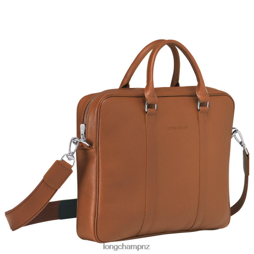 Men Caramel Longchamp Le Foulonne Briefcase Bags L06408477
