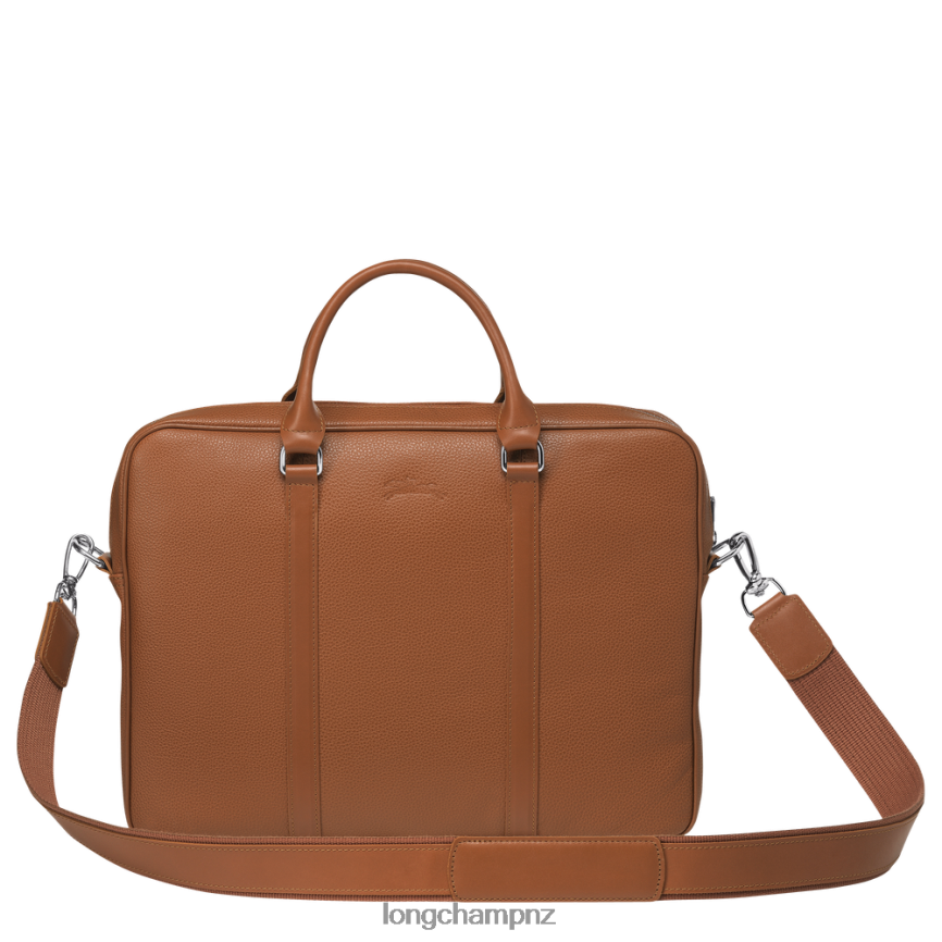 Men Caramel Longchamp Le Foulonne Briefcase Bags L06408477