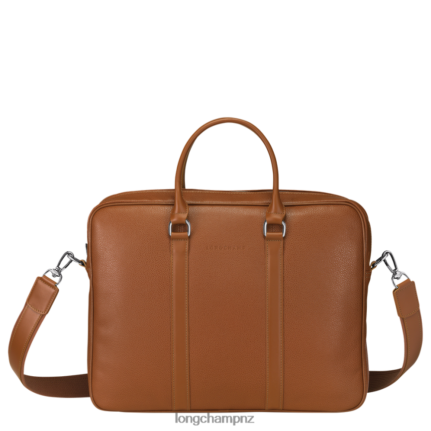 Men Caramel Longchamp Le Foulonne Briefcase Bags L06408480