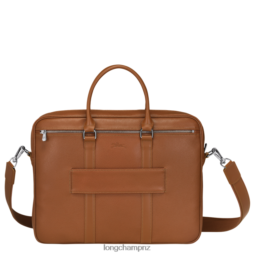 Men Caramel Longchamp Le Foulonne Briefcase Bags L06408480