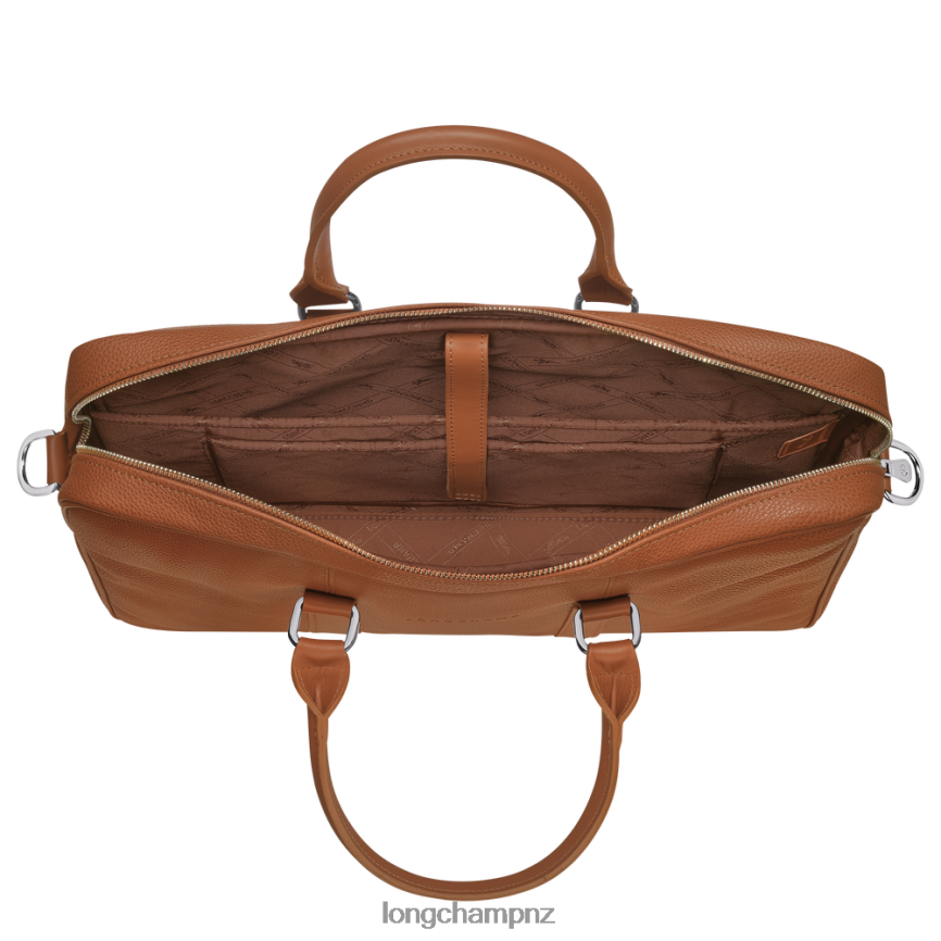 Men Caramel Longchamp Le Foulonne Briefcase Bags L06408480
