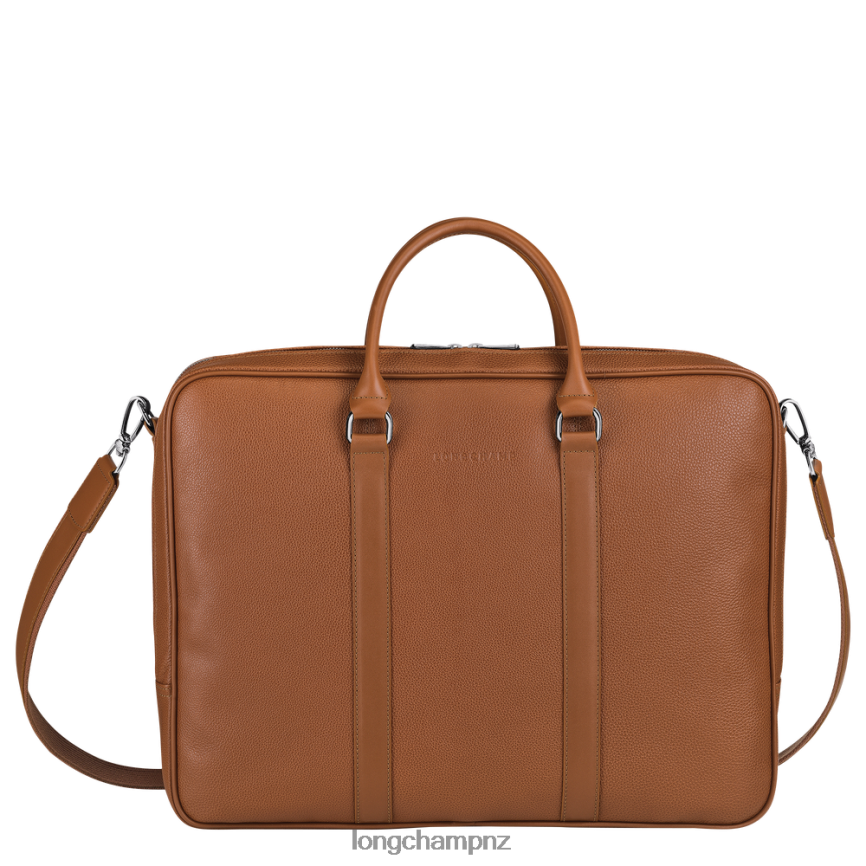 Men Caramel Longchamp Le Foulonne Briefcase Bags L06408482
