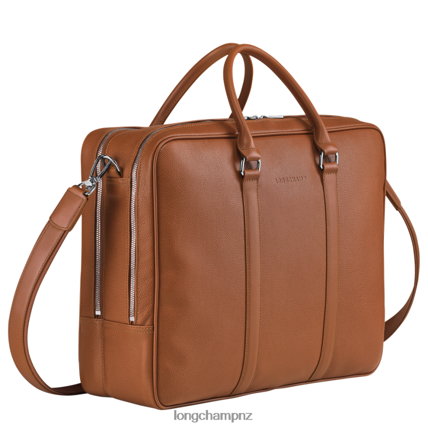 Men Caramel Longchamp Le Foulonne Briefcase Bags L06408482