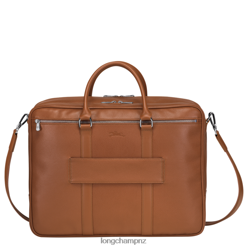 Men Caramel Longchamp Le Foulonne Briefcase Bags L06408482