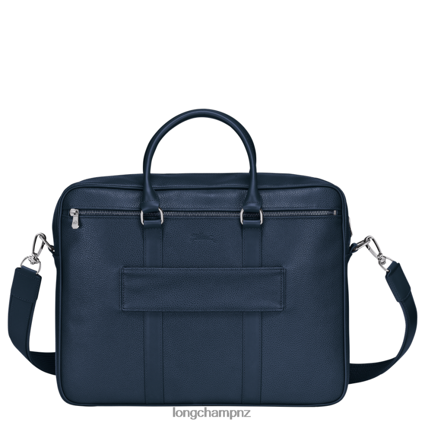 Men Navy Longchamp Le Foulonne Briefcase Bags L064081101