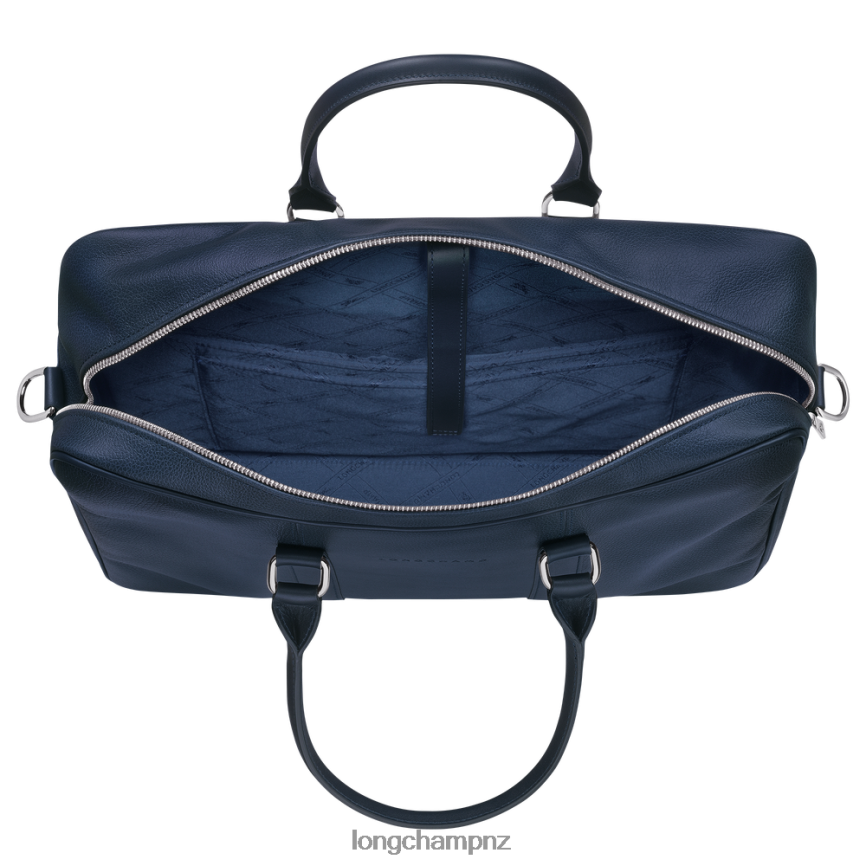 Men Navy Longchamp Le Foulonne Briefcase Bags L064081101