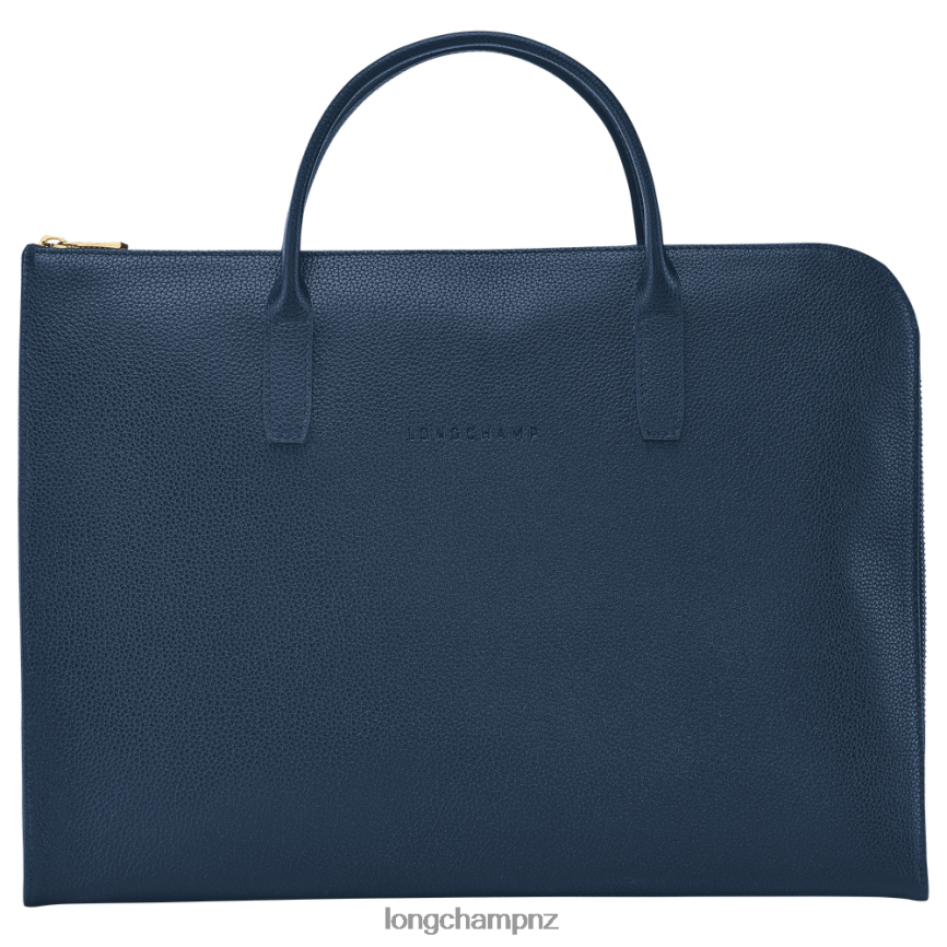 Men Navy Longchamp Le Foulonne Briefcase Bags L06408474