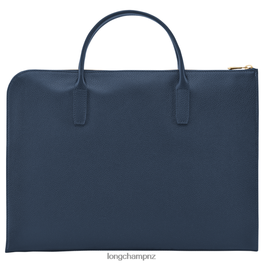 Men Navy Longchamp Le Foulonne Briefcase Bags L06408474