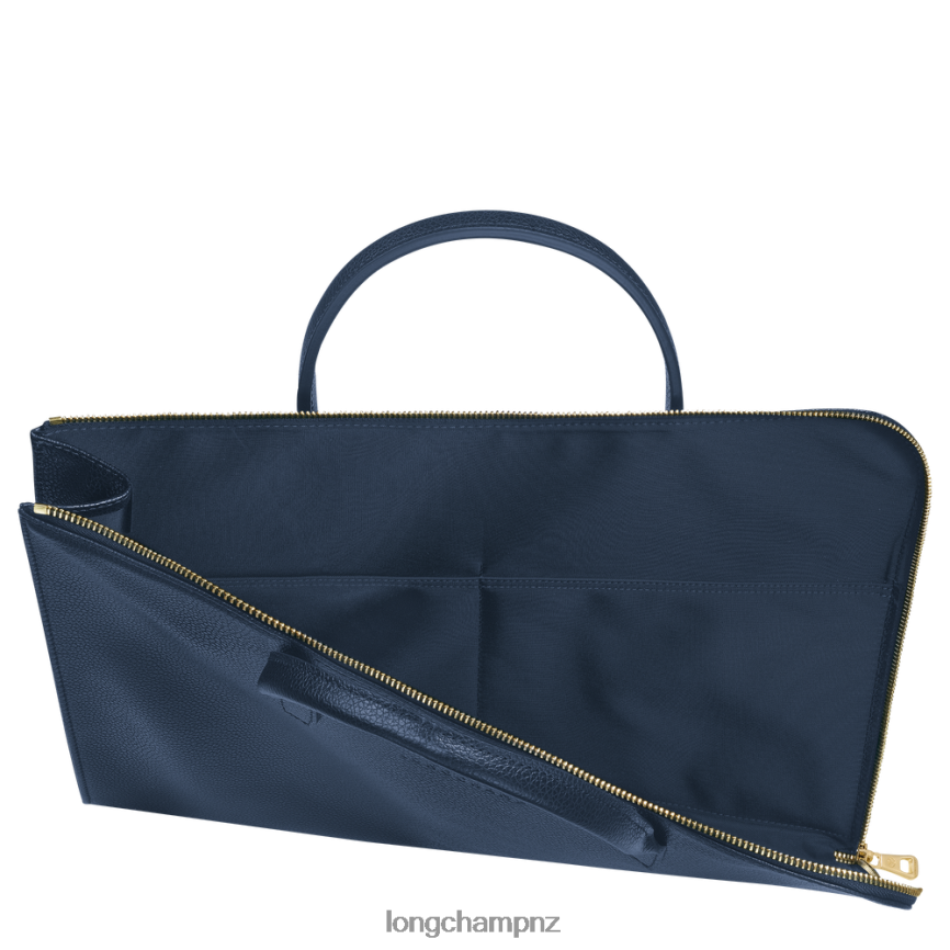 Men Navy Longchamp Le Foulonne Briefcase Bags L06408474
