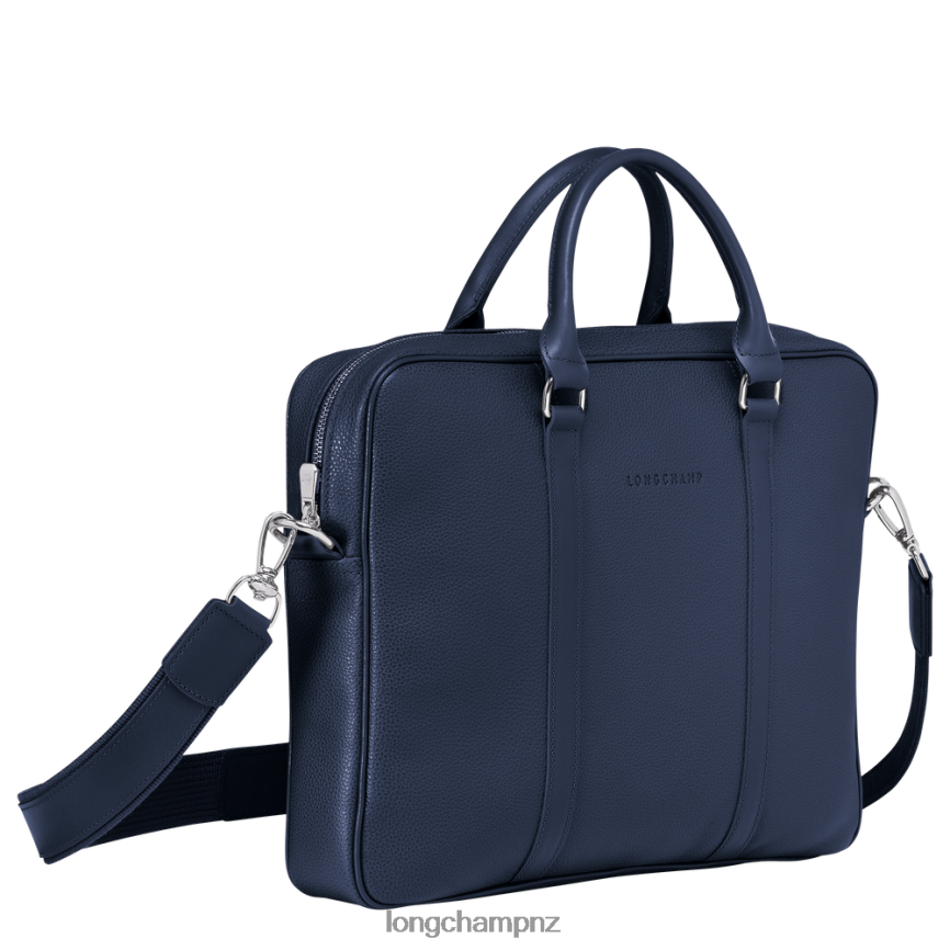 Men Navy Longchamp Le Foulonne Briefcase Bags L06408476
