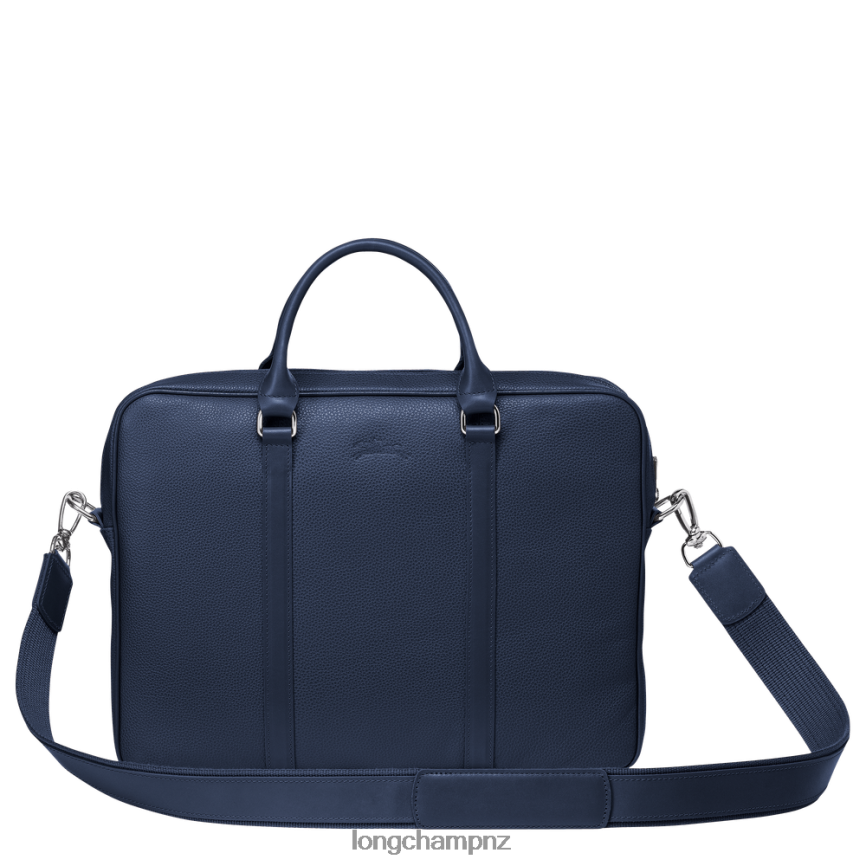 Men Navy Longchamp Le Foulonne Briefcase Bags L06408476