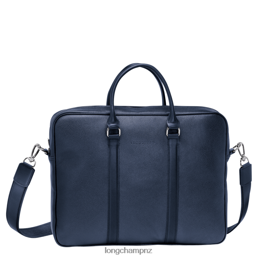 Men Navy Longchamp Le Foulonne Briefcase Bags L06408479