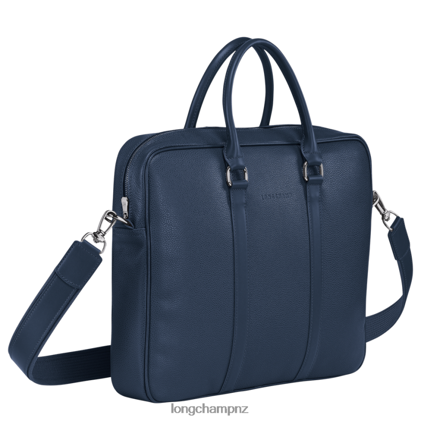 Men Navy Longchamp Le Foulonne Briefcase Bags L06408479