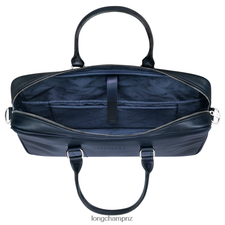 Men Navy Longchamp Le Foulonne Briefcase Bags L06408479
