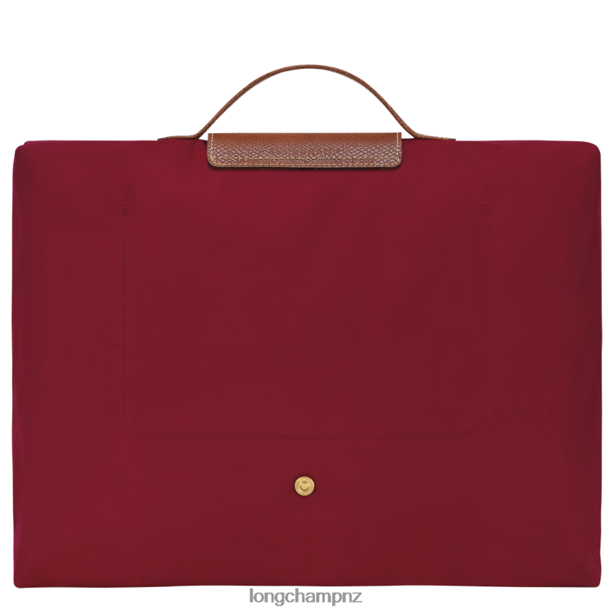 Men Red Longchamp Le Pliage Original Briefcase Bags L06408487