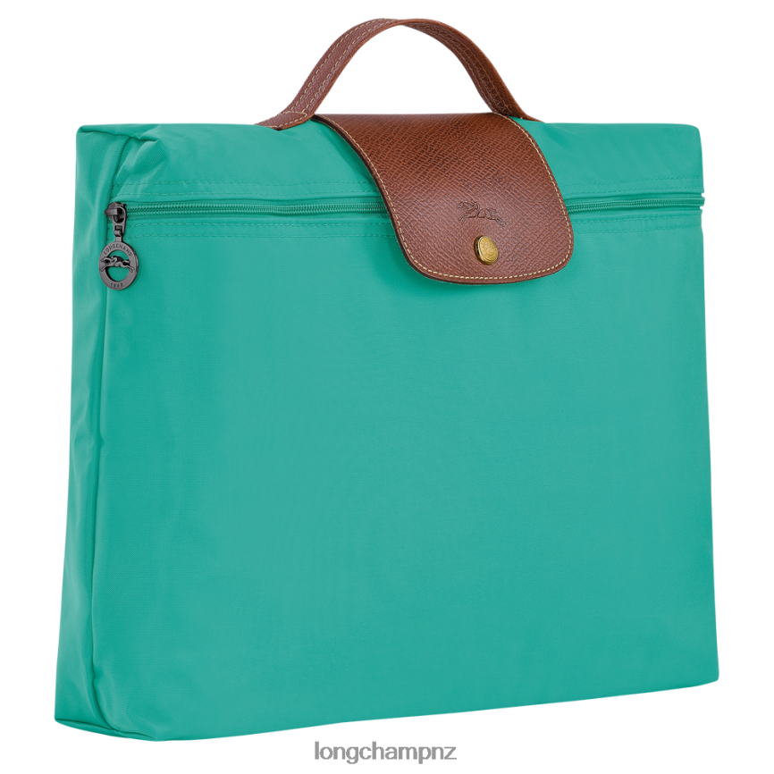 Men Turquoise Longchamp Le Pliage Original Briefcase Bags L06408489