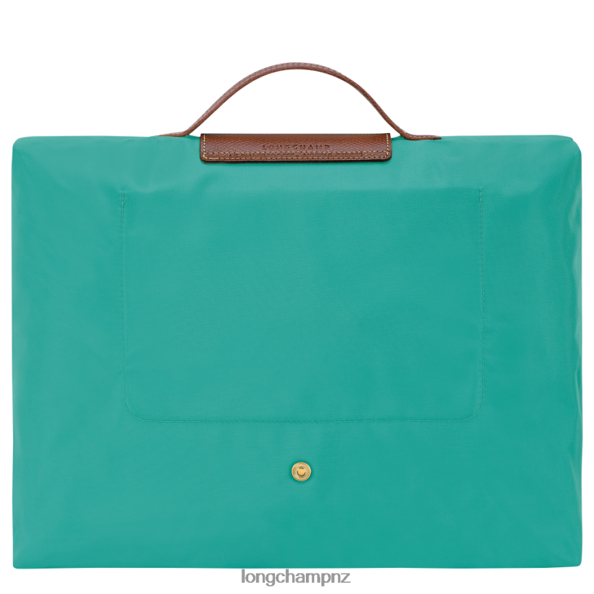 Men Turquoise Longchamp Le Pliage Original Briefcase Bags L06408489