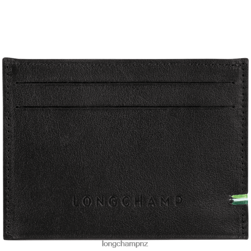 Men Black Longchamp sur Seine Card holder Leather Goods L064081132