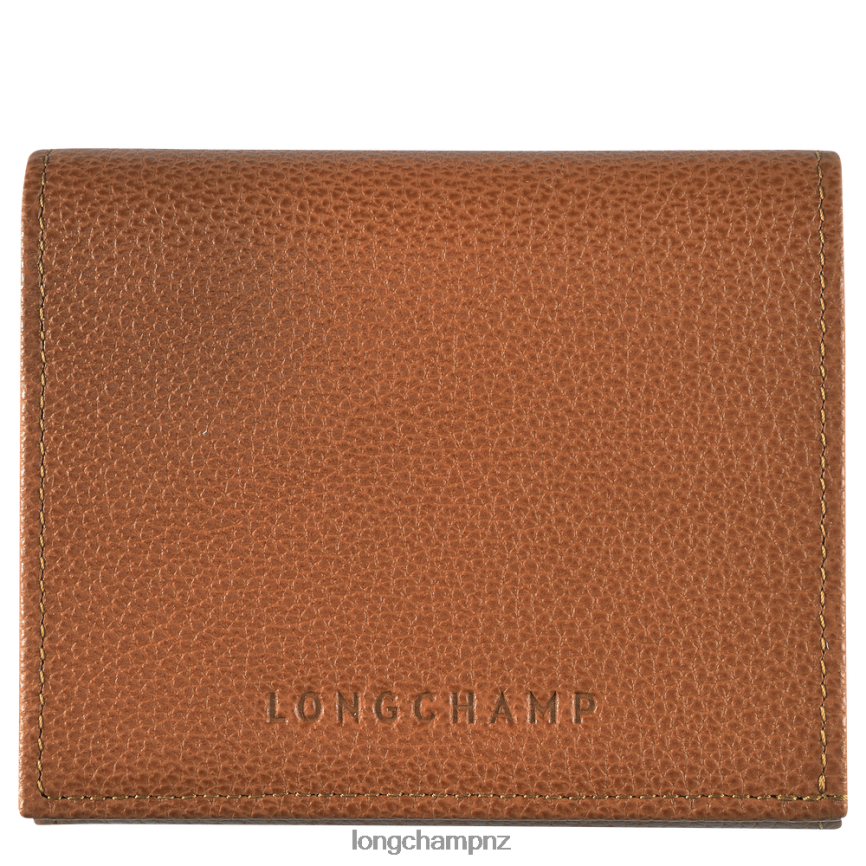 Men Caramel Longchamp Le Foulonne Coin purse Leather Goods L06408543