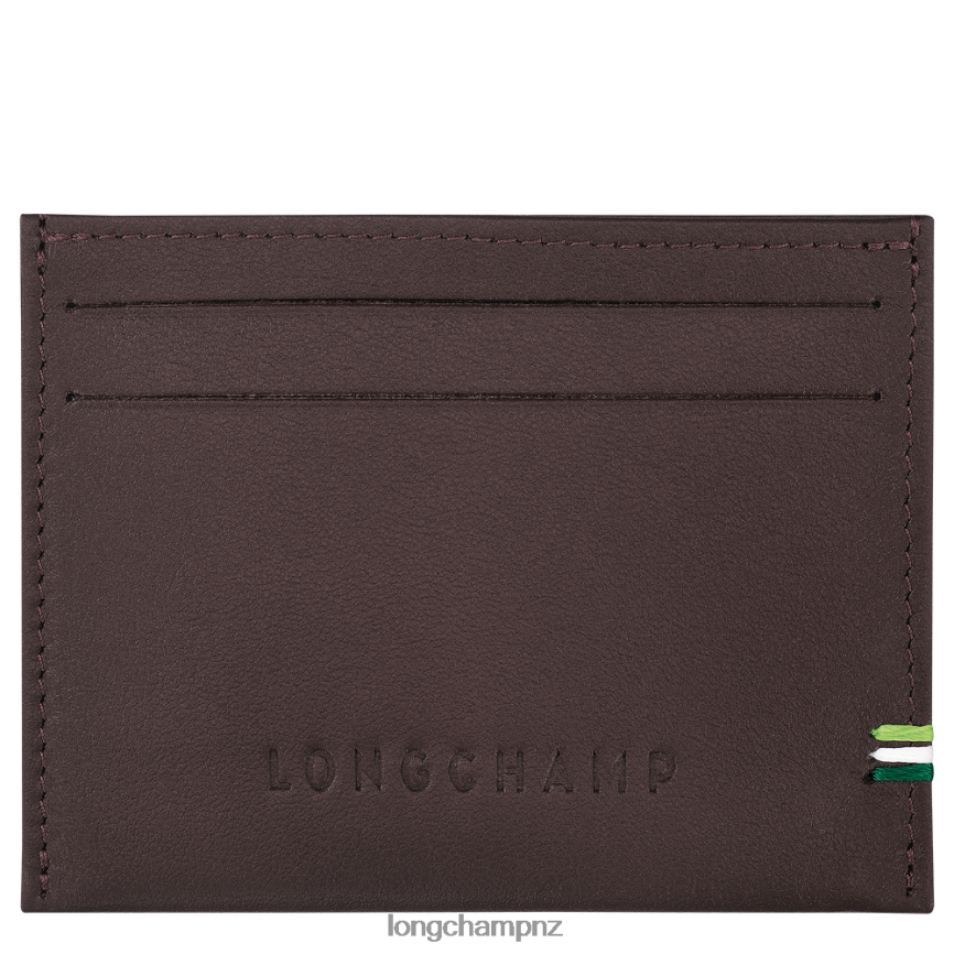 Men Mocha Longchamp sur Seine Card holder Leather Goods L0640818