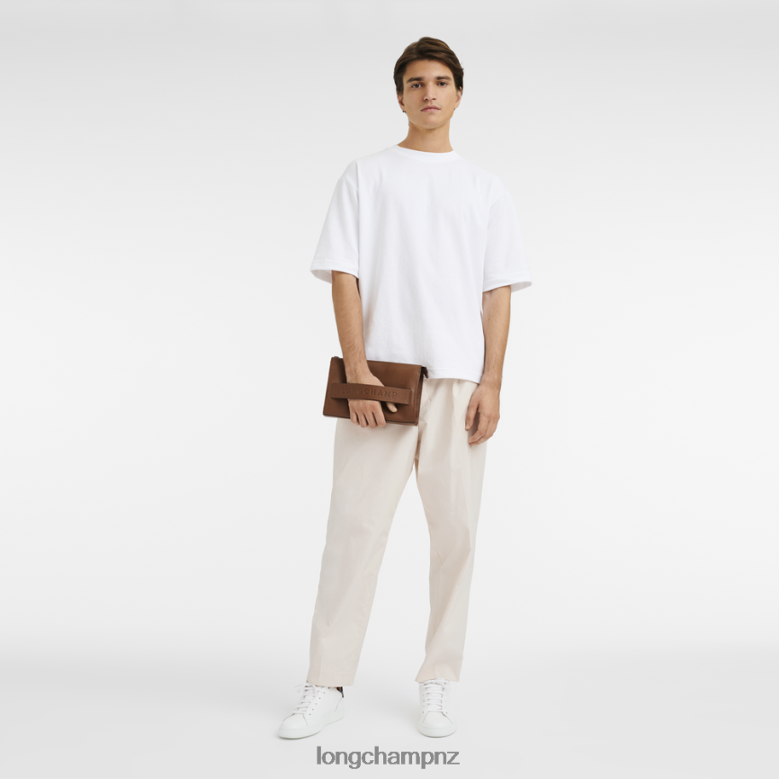 Men Cognac Longchamp 3D Pouch Leather Goods L06408723