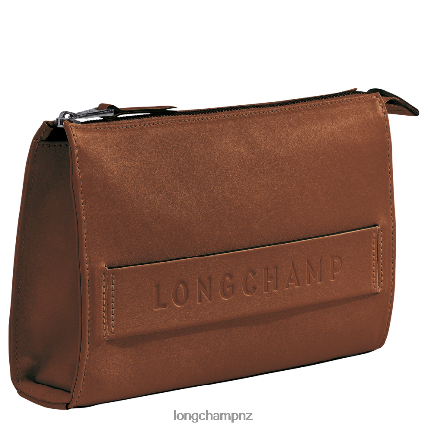 Men Cognac Longchamp 3D Pouch Leather Goods L06408723