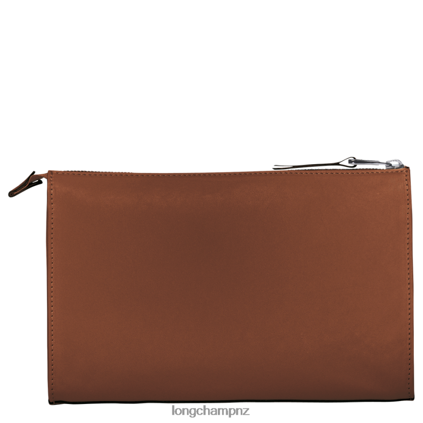 Men Cognac Longchamp 3D Pouch Leather Goods L06408723